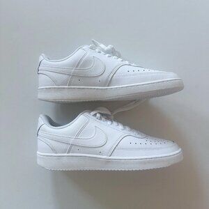 Nike Court Vision Lo Sneakers Triple White Mens 9